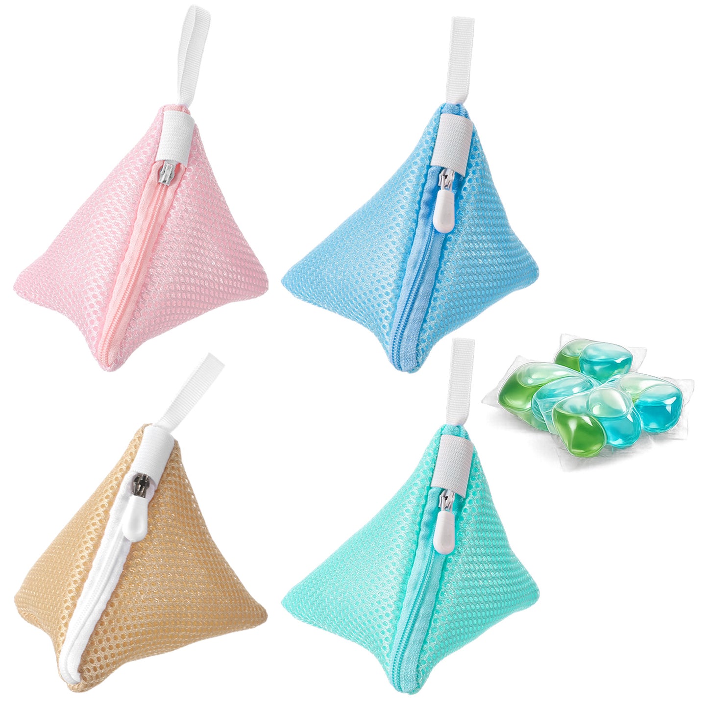 4pcs Small Mesh Laundry Bags Anti-Sticking Pod Bags Storage Bag for Scented Beads Travel Laundry Organizer Protect Delicate Garments