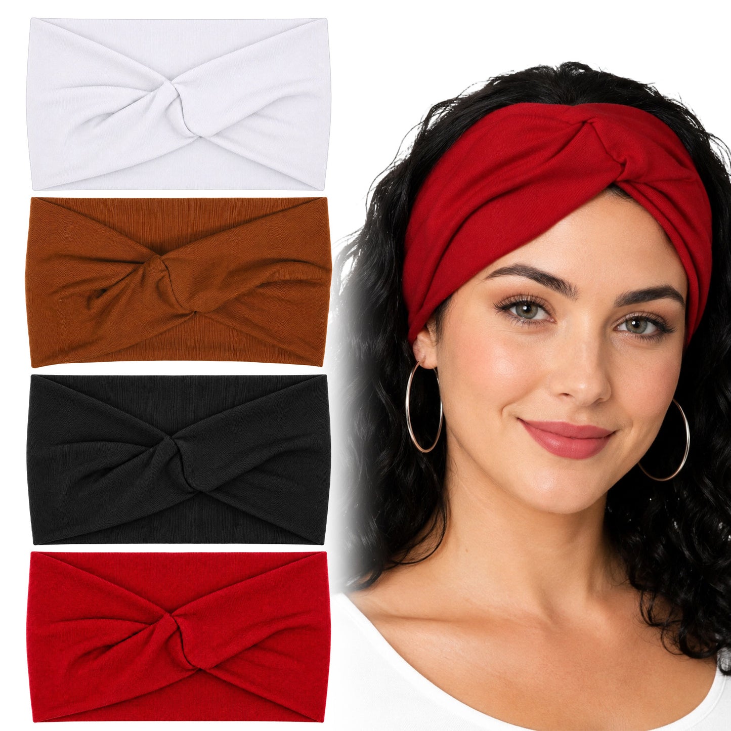 Ouligay 4Pcs Extra Wide Headbands For Women Head Bands For Women's Hair