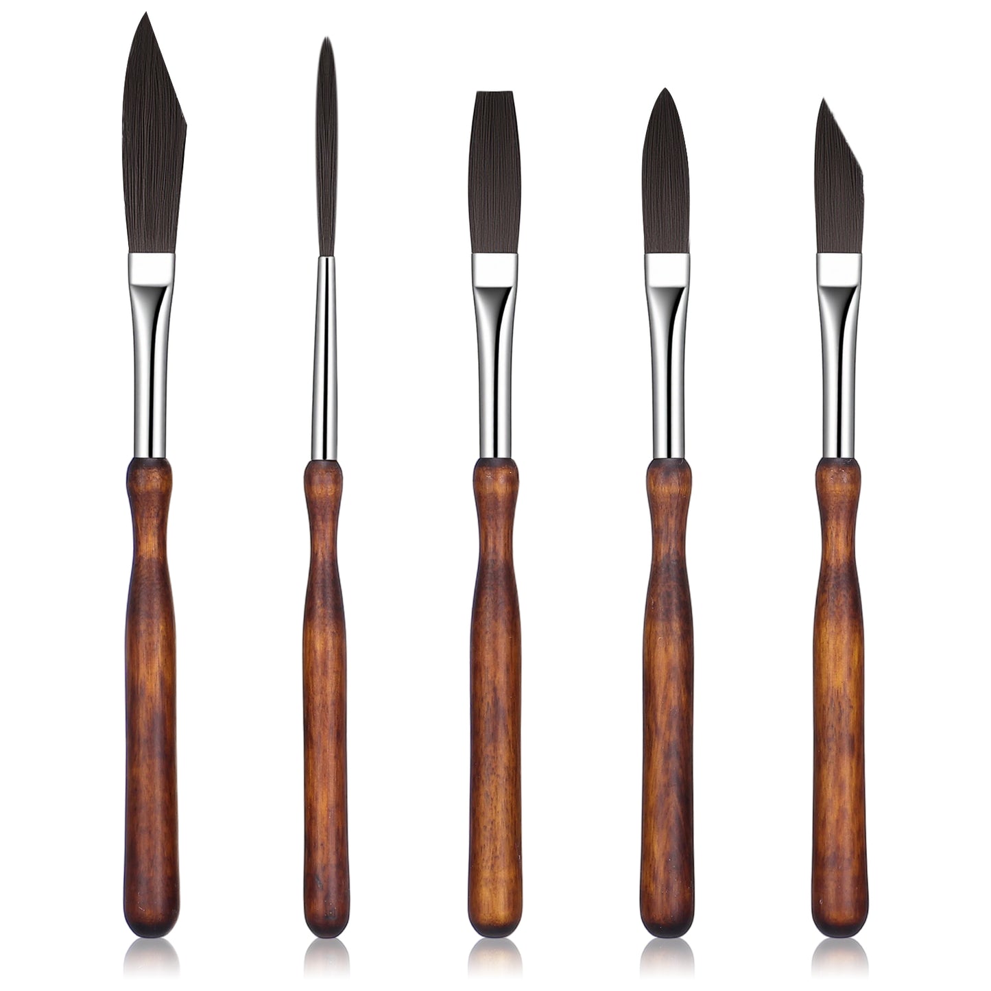 RAHHLIZS 5 Pcs Pinstriping Brush Professional Art Paintbrushes High Performance Striping Brushes Detail Script Liner Banner Painting Supplies for Art Craft Projects