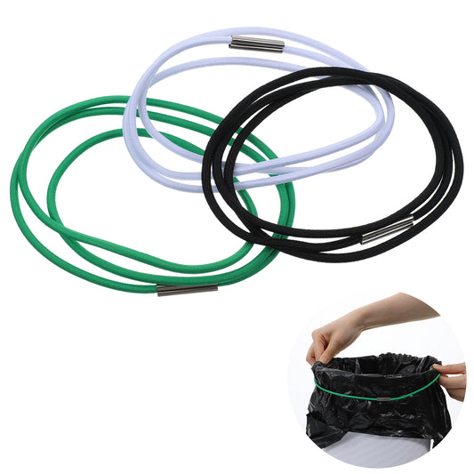 Ymapinc 3Pcs Trash Can Rubber Bands, Trash Bag Holder, Garbage Can Rubber Bands, Elastic Bin Bag Strap for Home Office Supplies Trashbag Holder