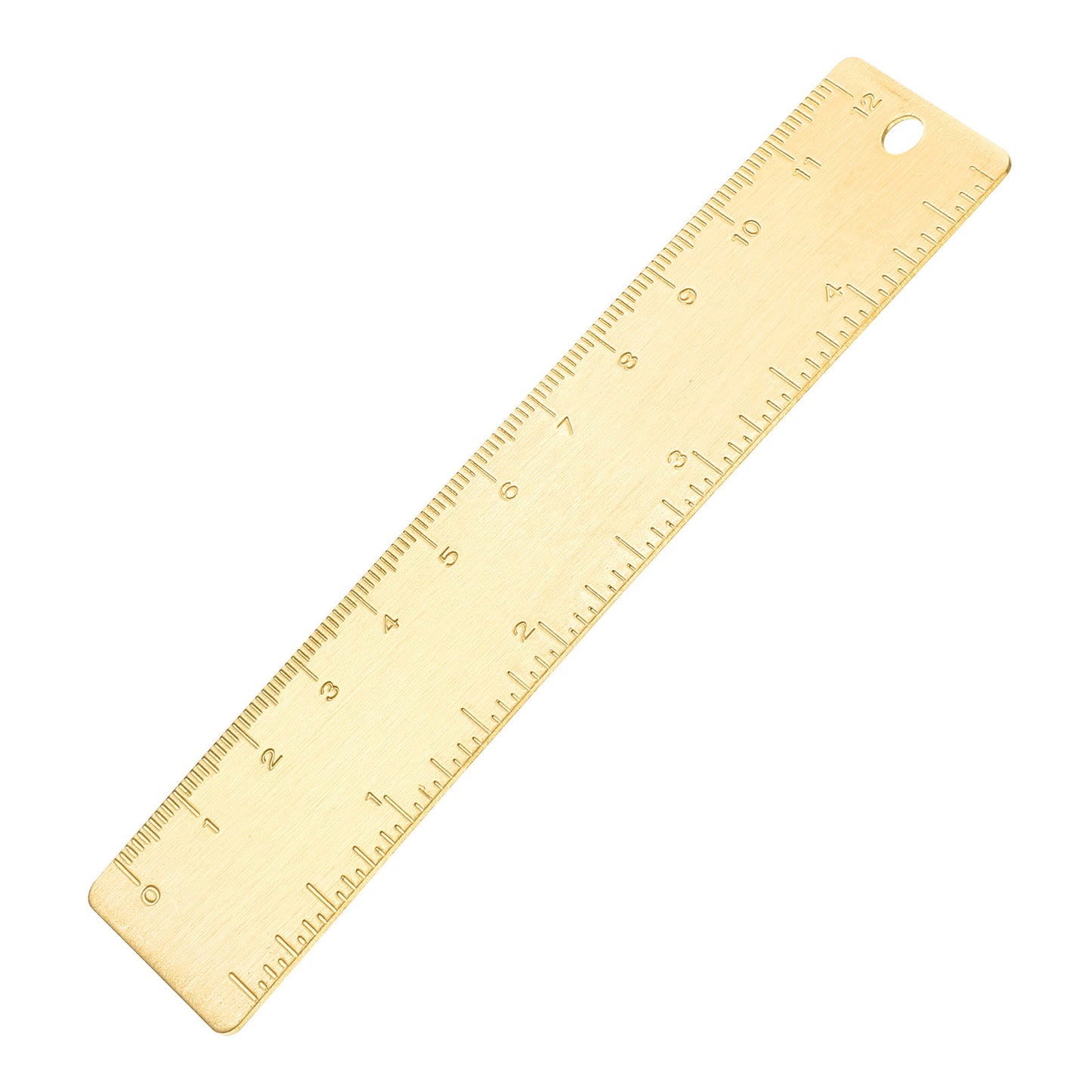 4 Inch Metal Ruler, 120mm Brass Precision Scale Rulers with Inch/Metric Etched Markings, Measuring Straight Edge Ruler for Engineers, Drafting, Woodworking