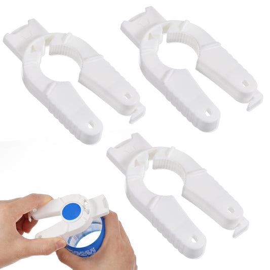 Ymapinc 3Pcs Multi Function Bottle Openers, Plastic Water Bottle Cap Openers for Seniors, Jar Opener White Easy Grip for Arthritic Hands Elderly Weak Hands