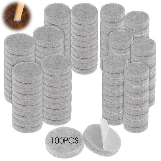 100 PCS Chair Felt Pads for Hardwood Floors Furniture Pads for Vinyl Plank Flooring Heavy Duty Self Adhesive Pad for Chair Legs Huge Quantity Self Adhesive Anti Scratch Floor Protector (Beige)