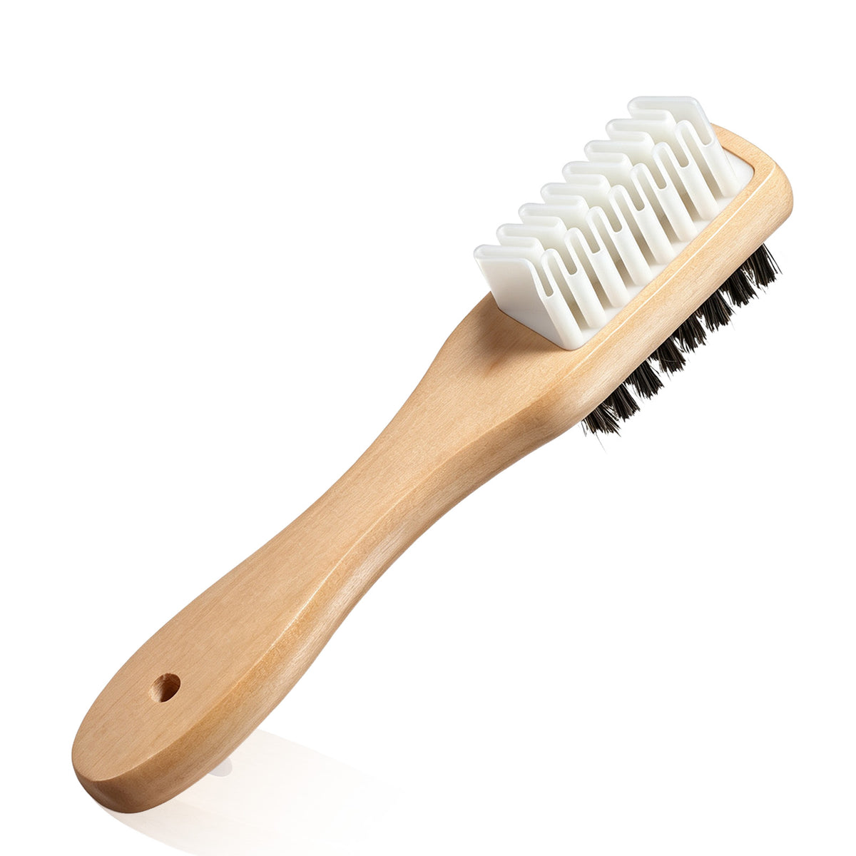 Chsoejuf 2PCS Shoe Brushes for Cleaning Horse Hair Brush for Leather Clean