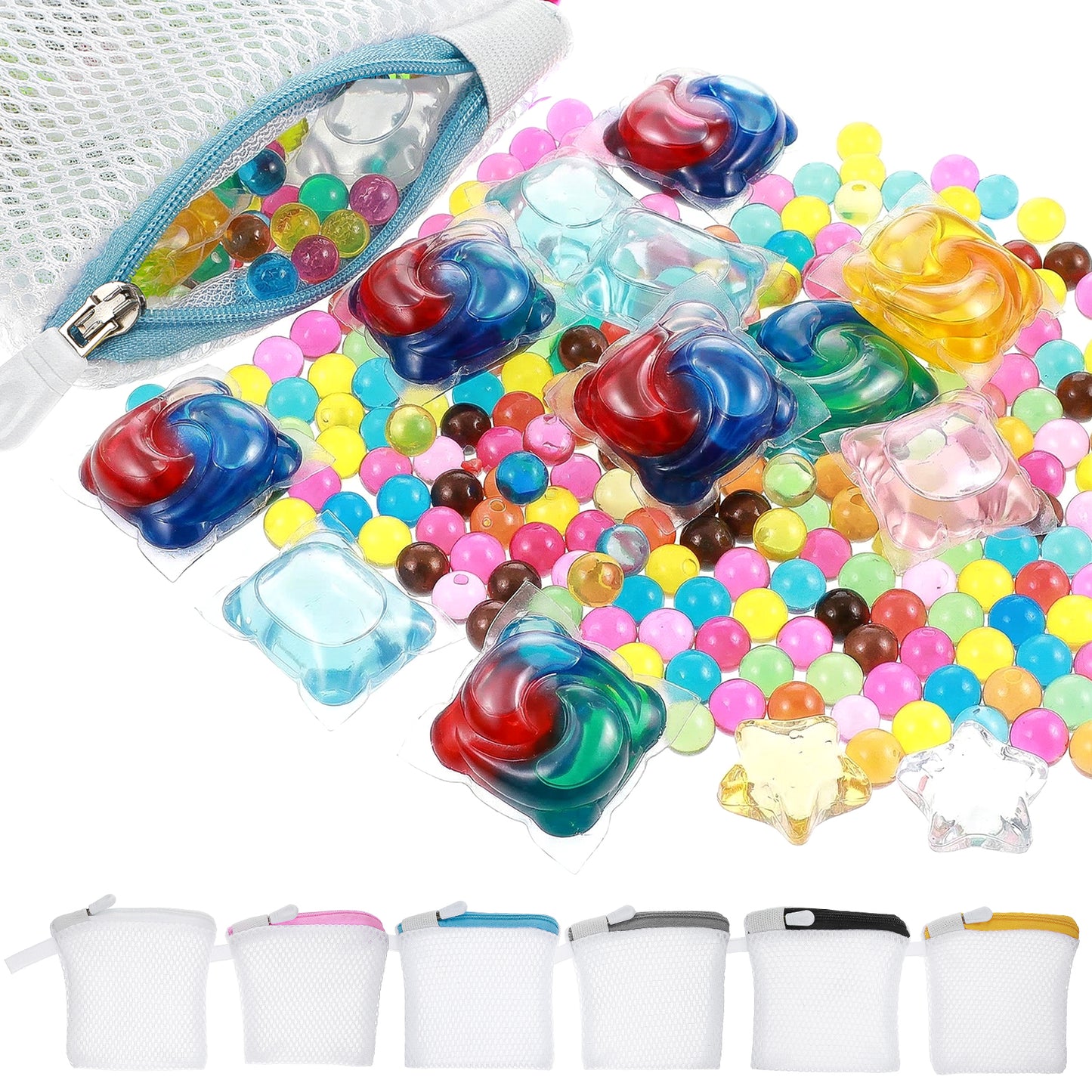 Tyqour 6 PCS Small Laundry Bag Mesh Mini Laundry Bags for Washing Machine 4.3 X 4.3 Inch Wash Bag for Delicates Laundry Pod Mesh Bag with Zipper for Home Travel