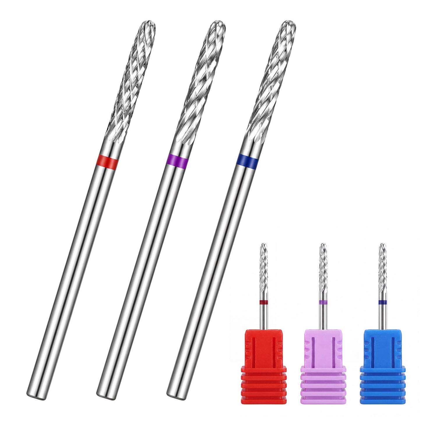 RAHHLIZS 3pcs Nail Drill Bit, 3/32'' Efile Nail Drill Bits