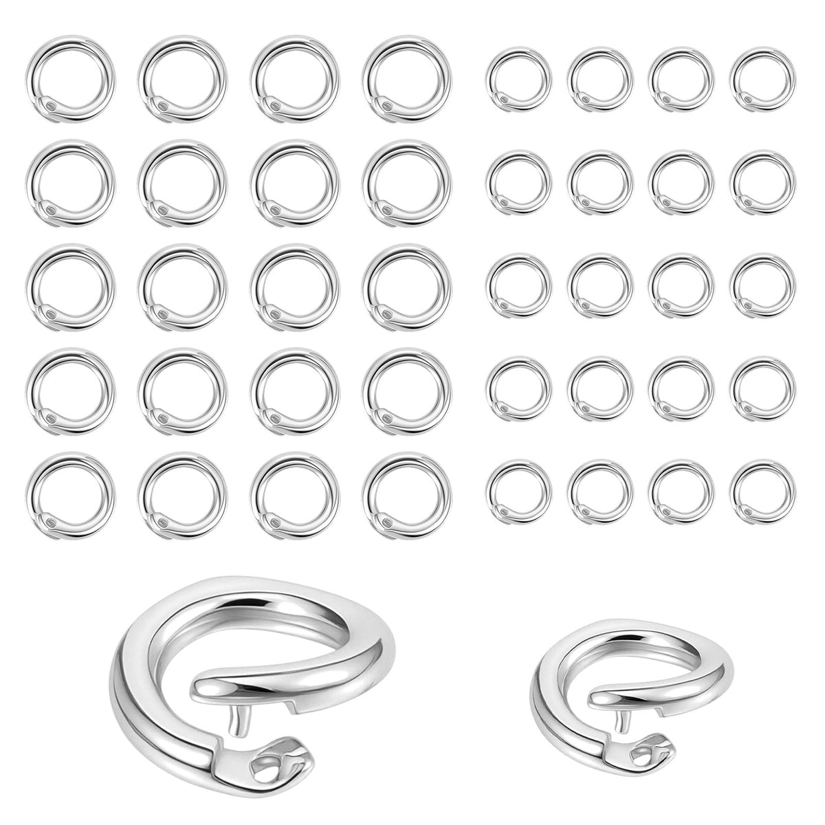 Chsoejuf 40PCS Jewelry Jump Rings Open Rings for Jewelry Making Silver