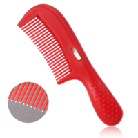 Nogeqi Scalp Comb for Dandruff Removal,Energy Massage Comb,Pressable Scalp Sweep Detoxing Comb,Scalp Build Up Remover,Dandruff Comb Removerfor Healthier Scalp and Better Hair Quality(Red)