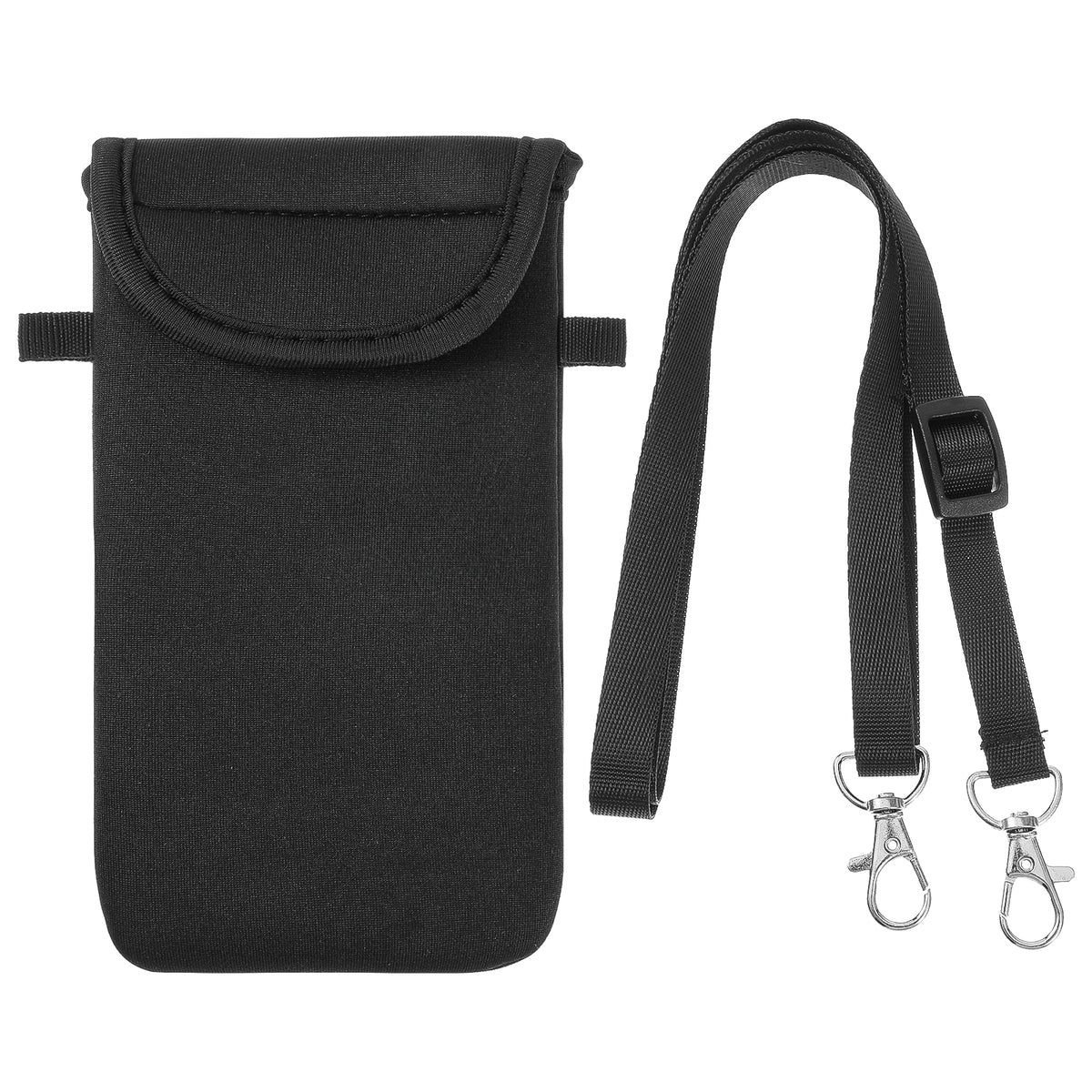Ouligay Phone Pouch Cell Phone Holder Around Neck Case With Strap Black