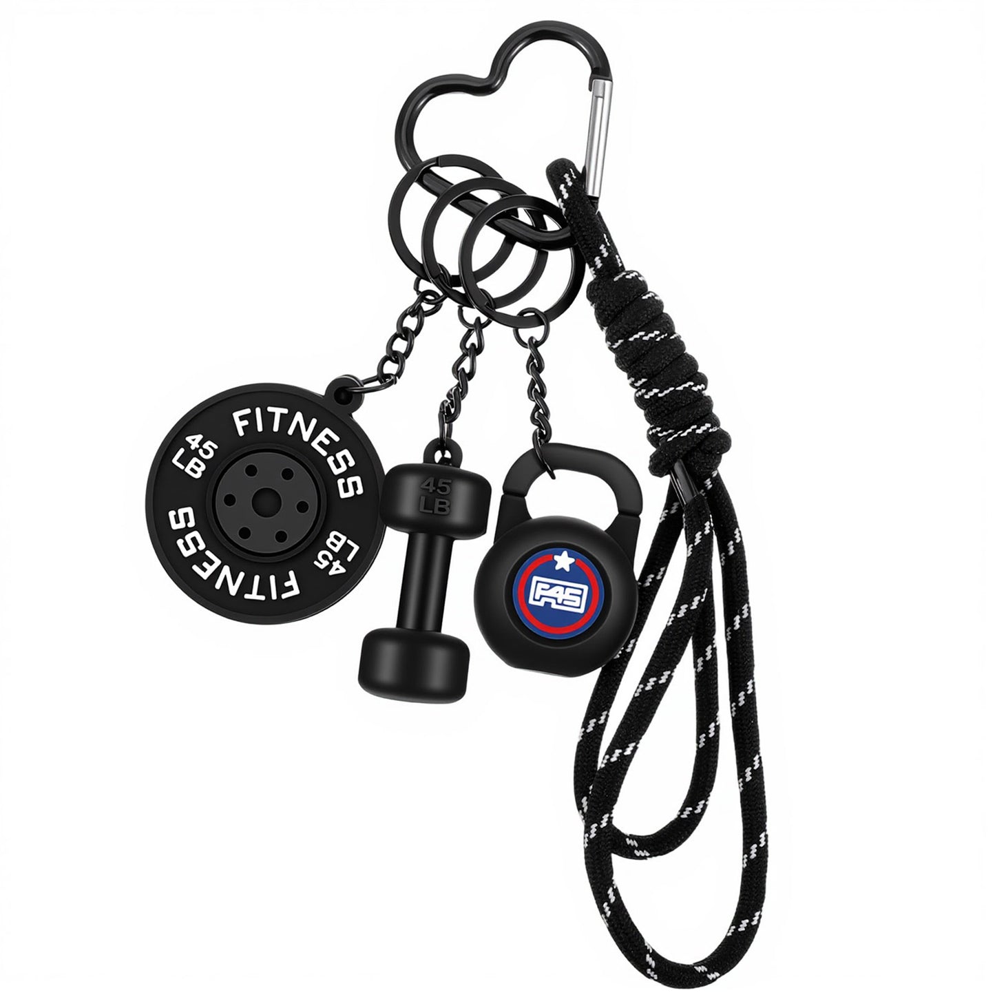 Shimmeroo Gym Bag Charms,Gym Keyrings for Women Fitness Keychain for Women Gyms Gifts for Womens Barbell and Dumbbell for Bag,Water,Key Chains Charms