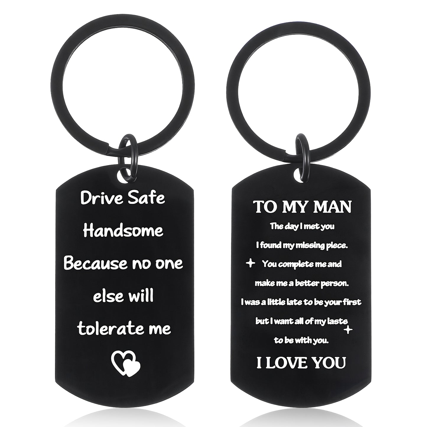 RAHHLIZS Drive Safe Keychain for Him Boyfriend Birthday Gifts For Him Bf Husband Fiance Men Boyfriend Bf Romantic I Love You Gift