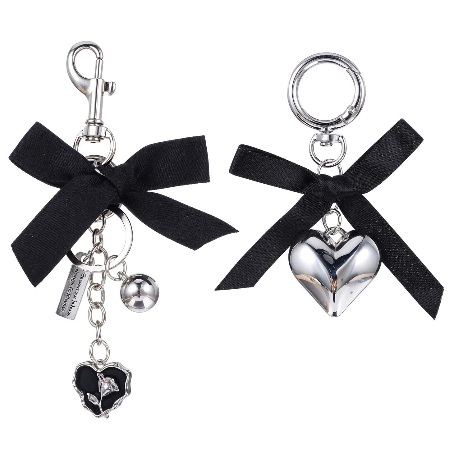 Mabor 2 PCS Bow Keychain Key Chains for Women Bowknot Key Ring Car Keychain Purse Keychain Bow Purse Bag Accessories Charms Christmas Valentine Gifts For Women
