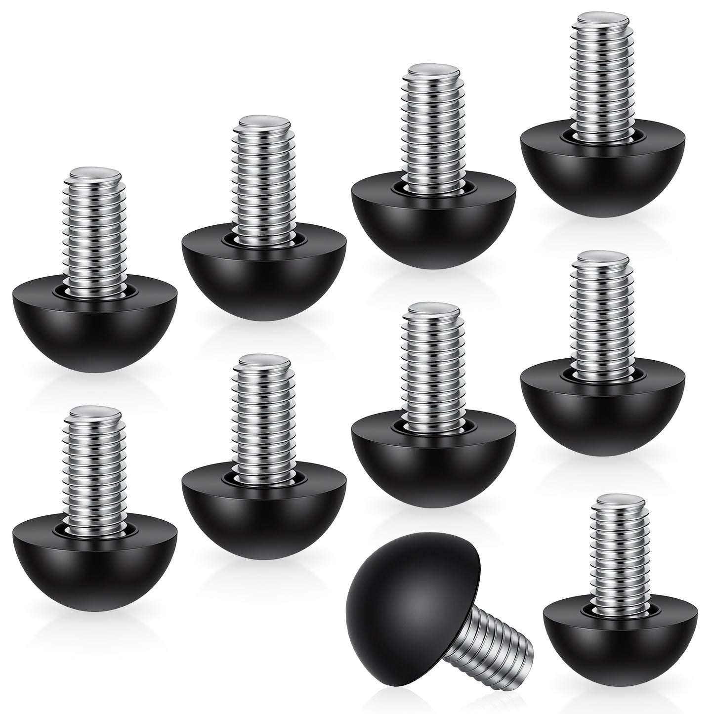 Bremorou M8 Adjustable Furniture Leg Levelers 10pcs Thread Screw In Furniture Leveling Feet Glides, Outdoor Patio Furniture Legs Leveler Replacement For Table, Chair, Desk, Cabinet