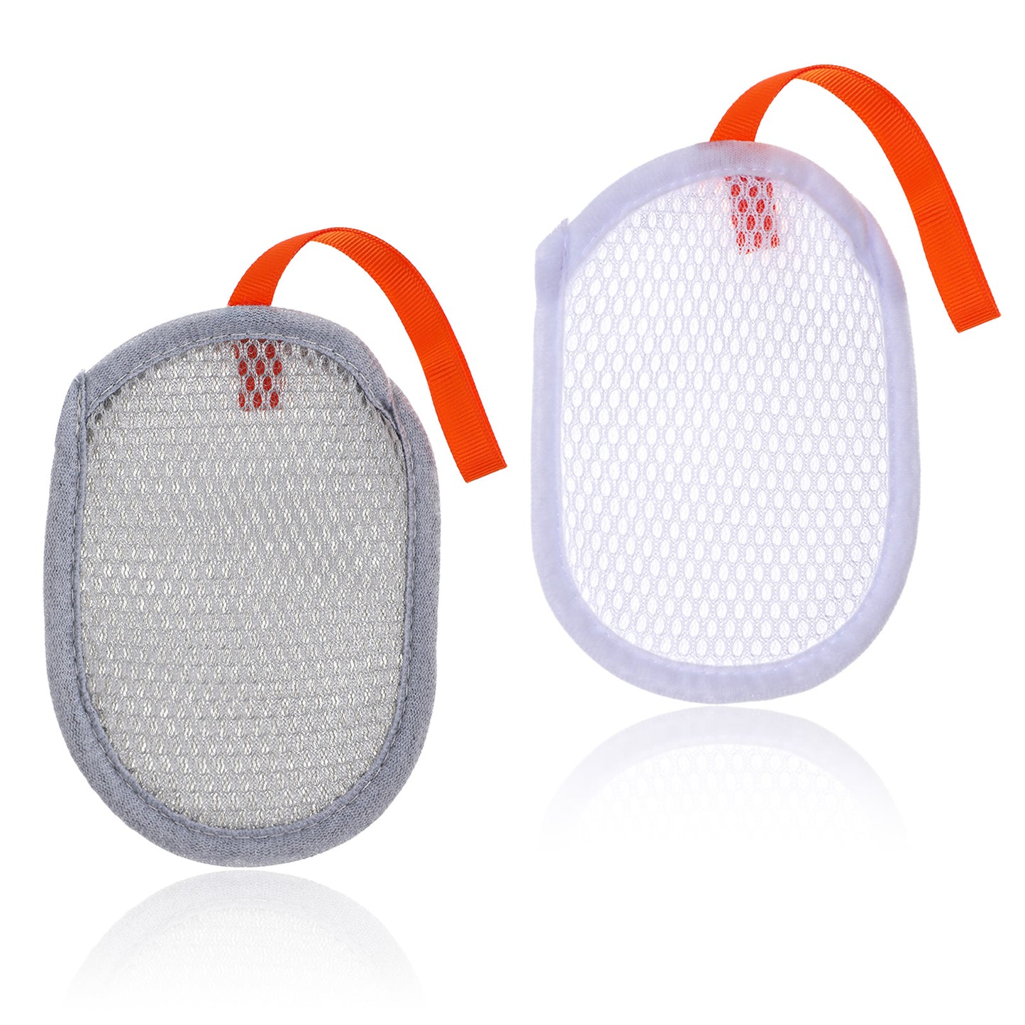 Sorcristy 4 PCS Mesh Soap Bag Exfoliating Soap Pouch Double Layer Mesh Design Foaming and Drying Body Scrubber Shower Sponge Loofah for Body Washing Bathing Accessories