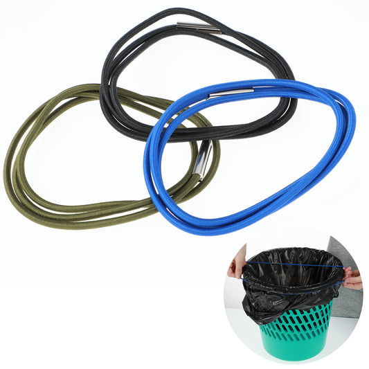 Ymapinc 3Pcs Trash Can Rubber Bands, Elastic Band for Home Office Trashbag Holder, Fits 13 to 30 Gallon Trash Cans - Blue+Brown+Black