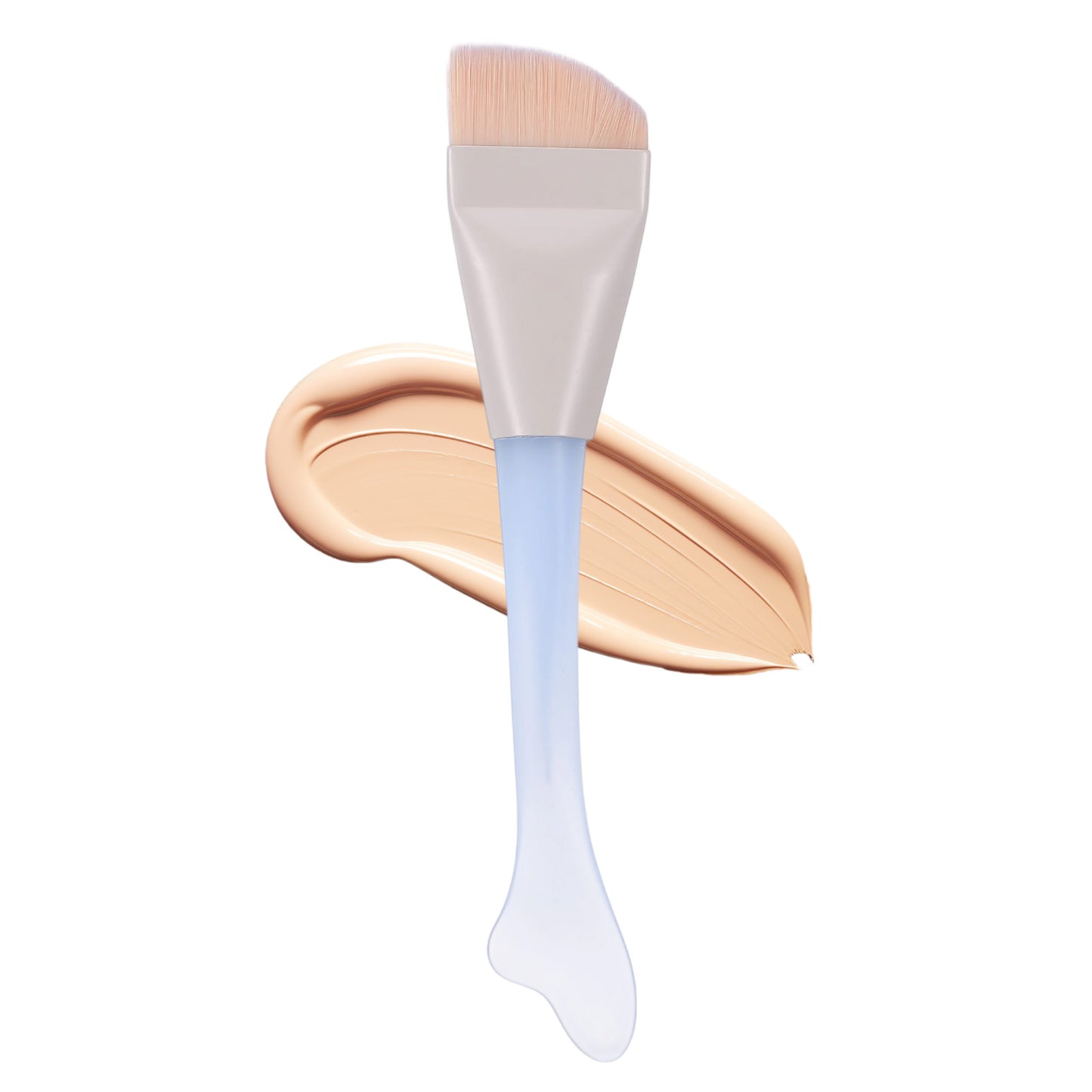 Ouligay Liquid Foundation Brush, 2 in 1 Face Mask Brush, Flat Makeup Brush, Silicone Mask Brush for Seamless Liquid, Cream, Concealer & Primer Application