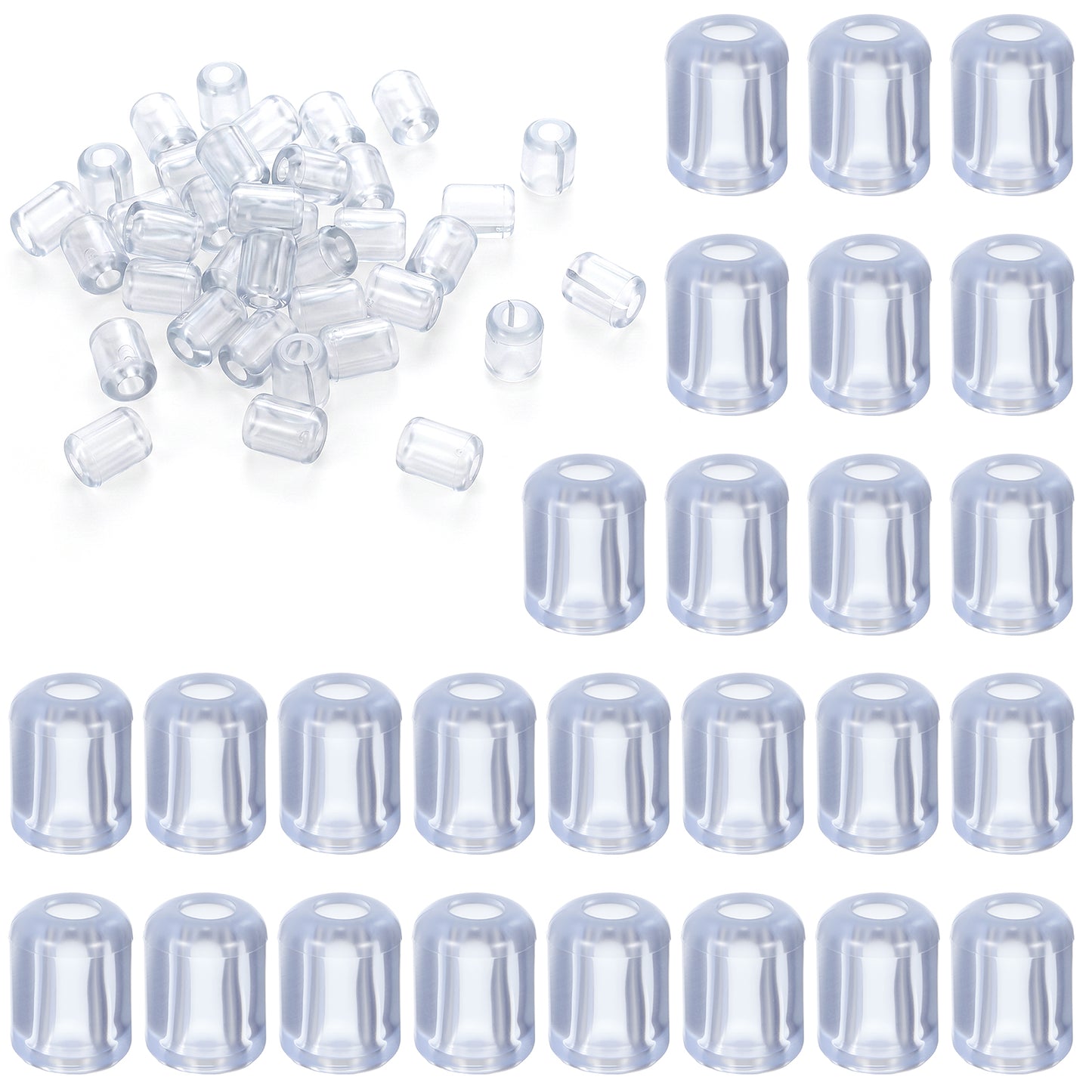 70 Pcs Kitchen Sink Rack Feet, Clear PVC Sink Grid Replacement Feet, Rubber Bumpers for Sinks Protector, Wire Rack Bumpers for Kitchen Accessories