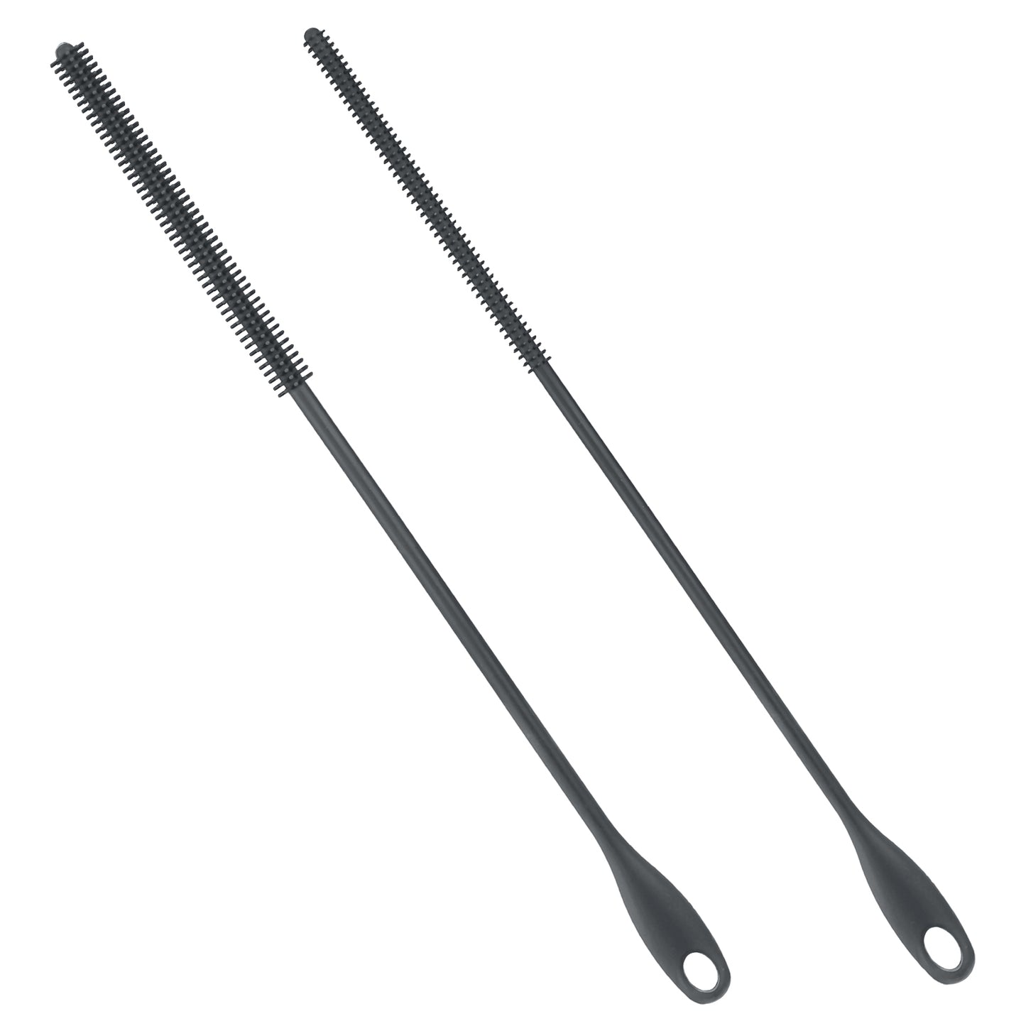 2 pcs Silicone Bottle Brush, Straw Cleaner Set, Extra Long Double-Ended Soft Silicone Brush for Baby Bottles, Water Bottles, Thermoses, Sports Bottles, Heat Resistant Hangable Cleaning Tool