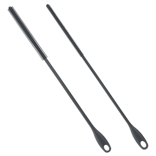 2 pcs Silicone Bottle Brush, Straw Cleaner Set, Extra Long Double-Ended Soft Silicone Brush for Baby Bottles, Water Bottles, Thermoses, Sports Bottles, Heat Resistant Hangable Cleaning Tool