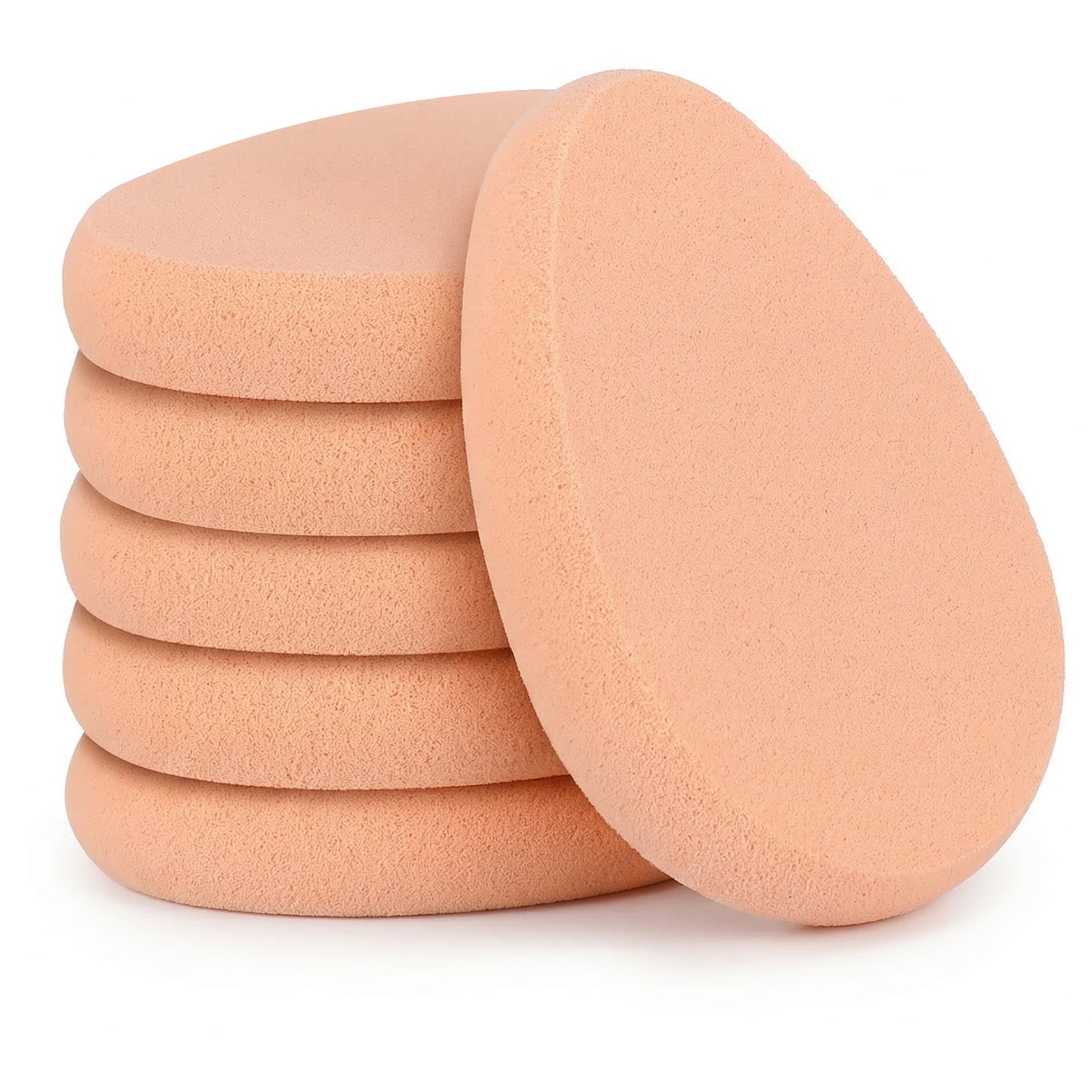 Nogeqi 6 Pcs Flat Makeup Sponges for Foundation, Teardrop Shape Make Up Sponge for Face,Foundation Sponge, Sponges Makeup Applicator for Natural Easy Soft Beginner