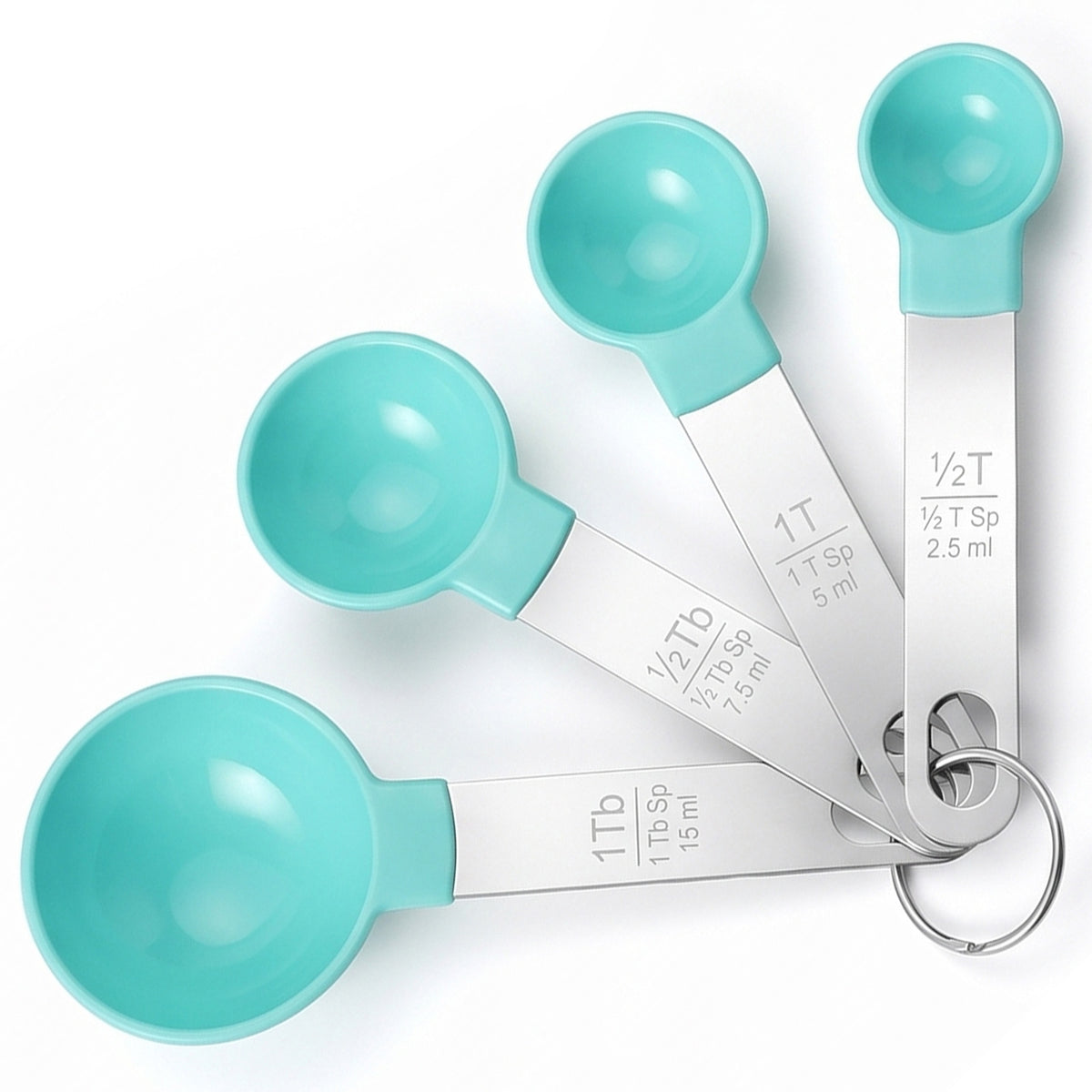 Ouligay 4 PCS Measuring Spoons Set Stainless Steel Tablespoon