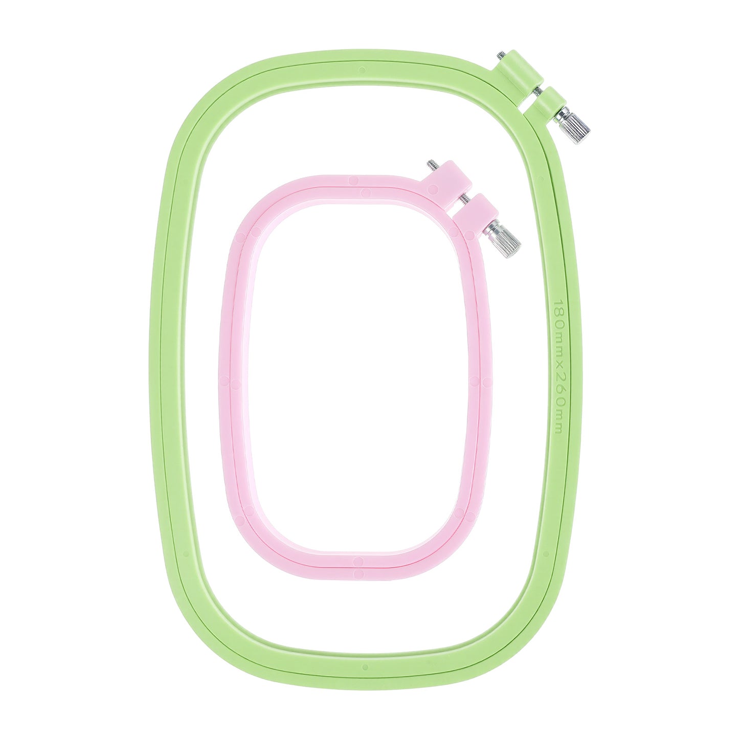 Nogeqi 2PCS Square Embroidery Hoop, Plastic Cross Stitch Hoop, Rectangle Embroidery Ring for Sewing Needlework Cross Stitch Projects (2 Size)