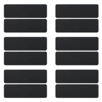 12 Pcs Anti Skid Pads for Furniture Rectangle Non Skid Furnitures Grippers Adhesive Non-Slip Strips to Prevent Sliding Hardwood Floors Recliners Sofa Chairs Indoor Outdoor Black 5.71 × 1.77 inches