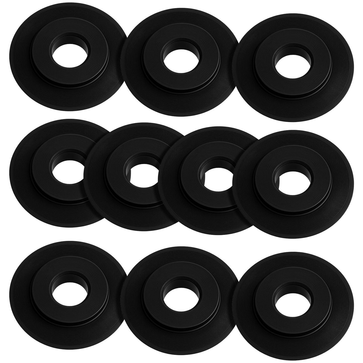 Xinjoduz 10 Pack Tubing Cutting Wheel Replacement Blades Stainless Steel Tube Cutter Spare Wheel Blade Corrosion Resistant Replacement Wheels for Models Cut (Black 0.71 × 0.71 × 0.12 Inches)
