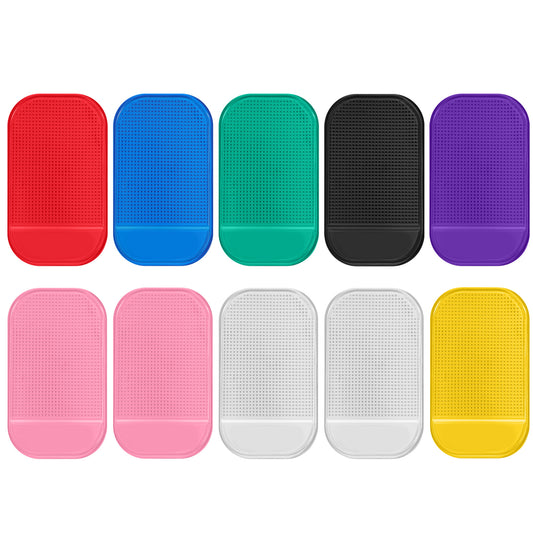 10PCS Diamond Art Sticky Pads Non-Slip Mat DIY Diamond Sticky Tray Gel Painting Tools Anti Slip Reusable Gel Dashboard Pad Holder Kits Functional for Adults 5d Diamond Embroidery Accessories(8color)