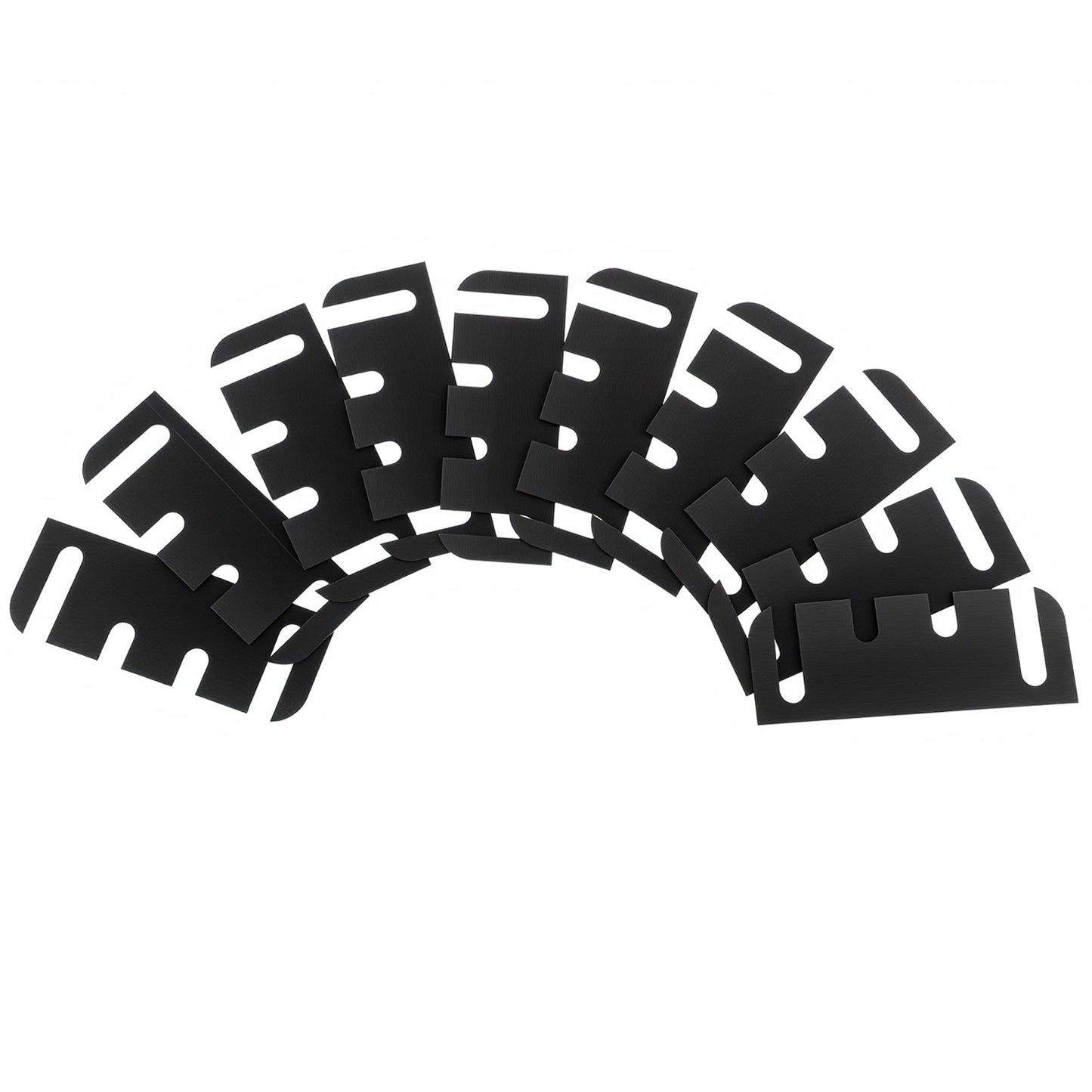 10 PCS Door Hinge Shims, 4 Inch Adjustable PVC Door Shims for Quick Doors Alignment, Hinge Repair Kit, Black