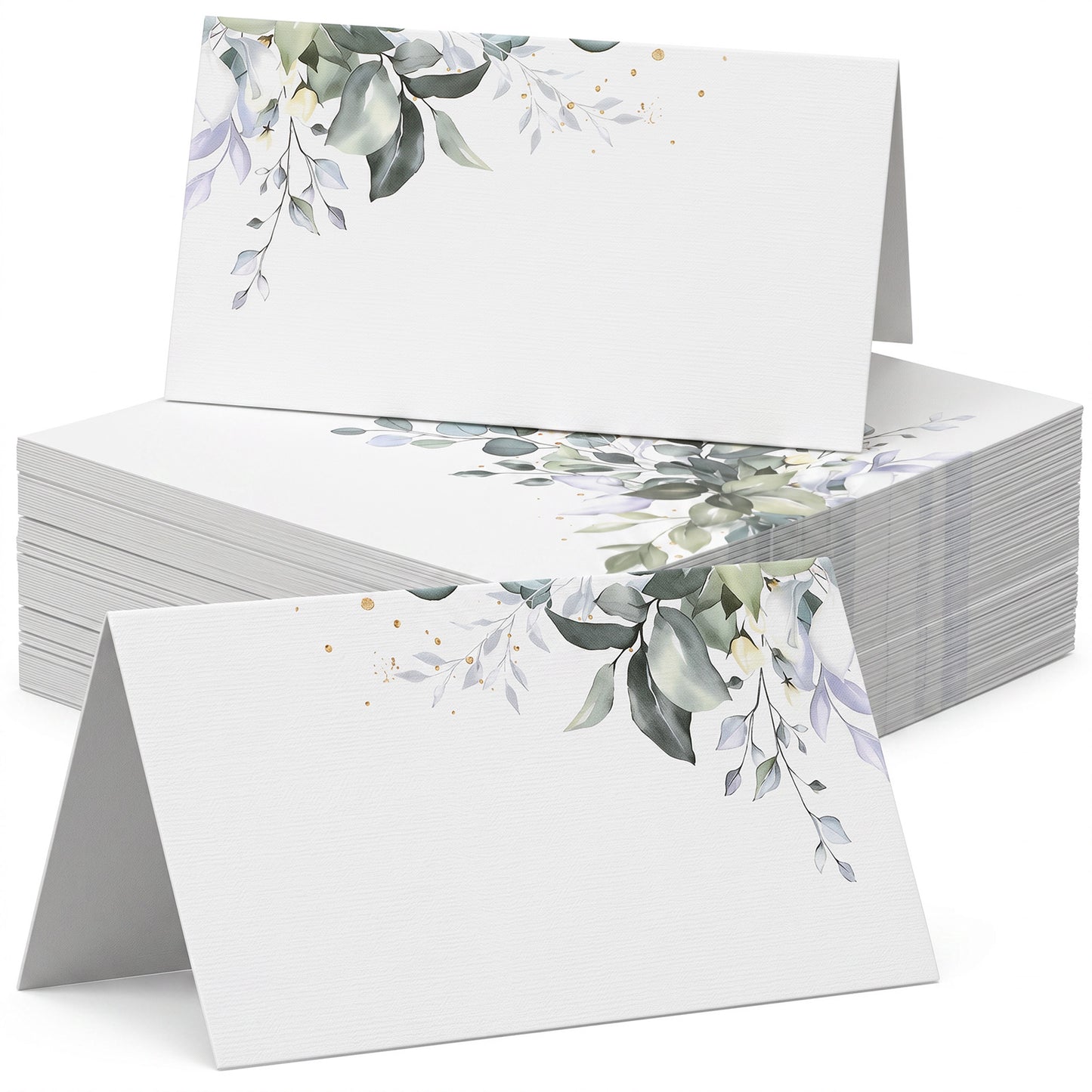 Ouligay 60 PCS Wildflower Place Cards for Table Setting Blank Name Cards