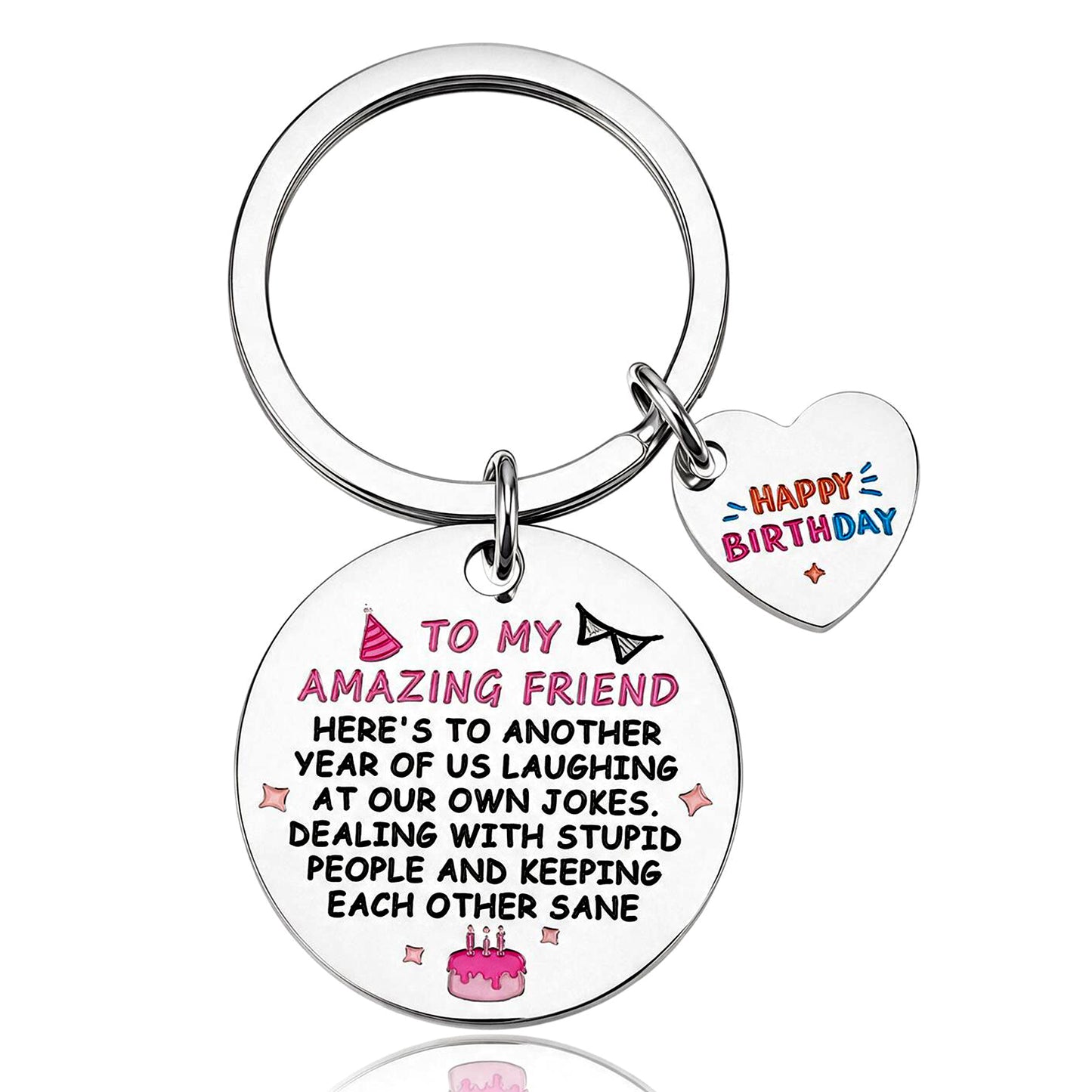 Tyqour Best Friend Birthday Gifts for Women Friendship Keychain Bestie