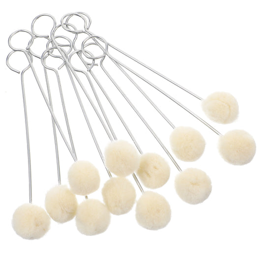 Ymapinc Leather Dye Applicator, 12 Pcs Wool Daubers for Leather Shoe Dye Shoe Polish Brushes, Foam Brushes for Staining, Paint Daubers for DIY Crafts