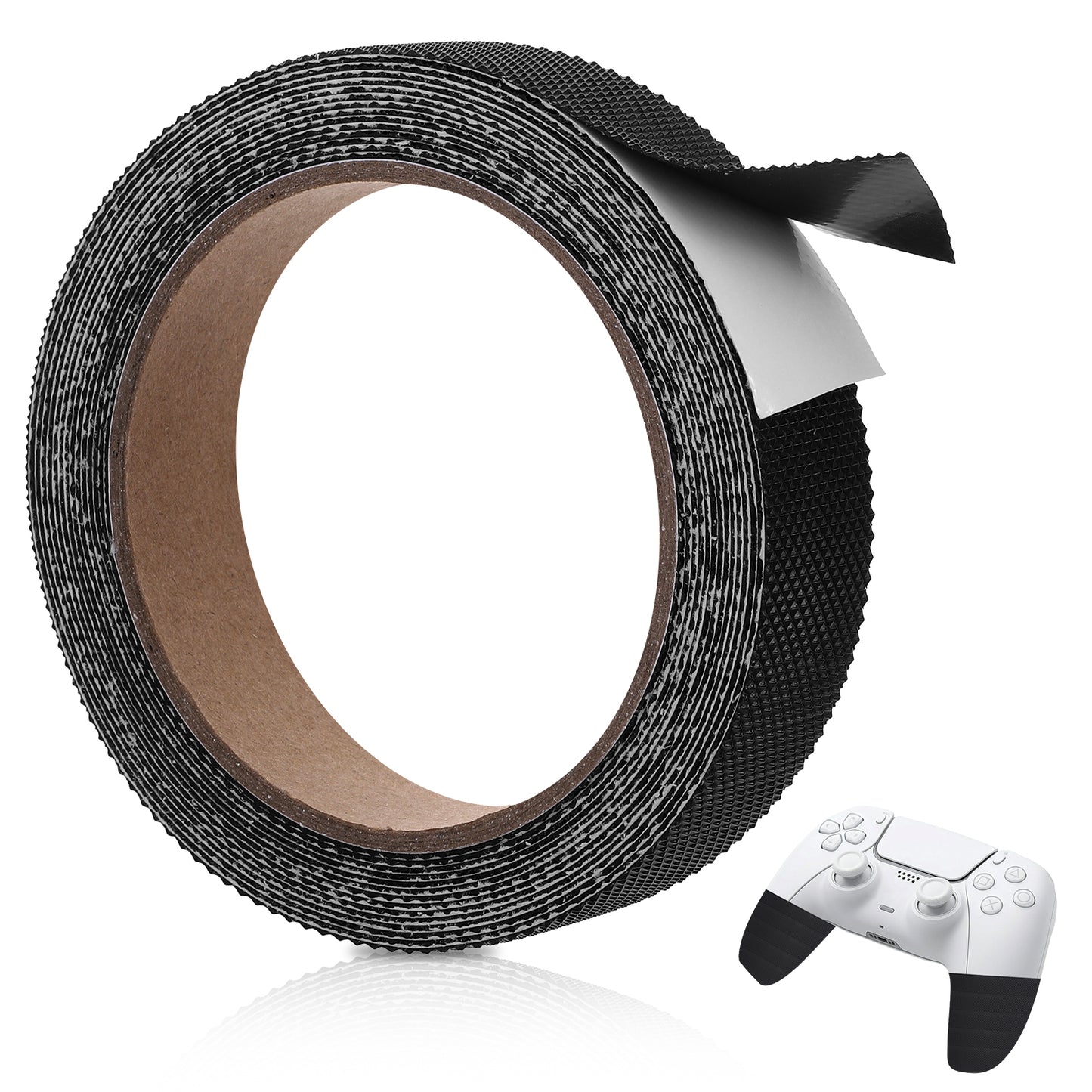 Rubber Grip Tape Anti Slip Tape, Ultra-Thin Strong Adhesive Anti-Slip Waterproof Heat Resistant Wear-Resistant Cushion Pad, Making Handles or Contact Surfaces Safer（Black, 2.5cm x 5m）