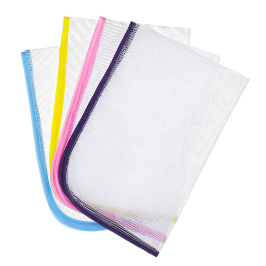Teaaha Protective Pressing Cloth for Ironing, 4 Pack Ironing Clothes to Protect Clothes, Protector Insulation Mat Scorch Saving Mesh Iron Board Cover Pad Press Cloth Scorch Iron Cloth(4 Colors)