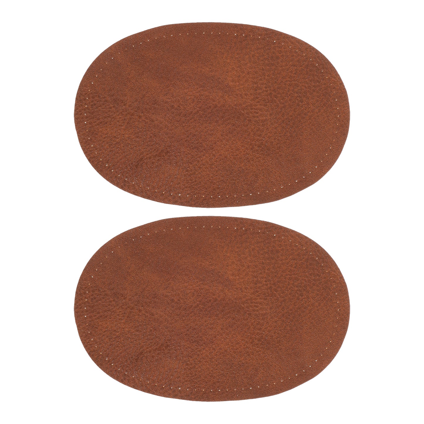 2PCS Elbow Patches for Clothes, 5.43×3.54 Inches Sew-On Fabric Oval PU Leather Elbow Patch, Clothes Fabric Repair Sewing Patches for Sweaters, Jackets, Trousers and Hats(Coffee)