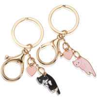 Tyqour Cute Black Cat Keychain Funny Keychain for Women Men Cat Lover Gifts Novelty Keychains Black Cat Gifts