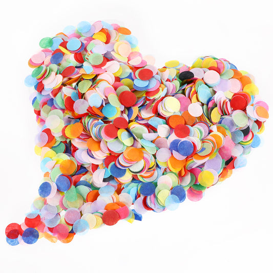 Tyqour 60g Colourful Confetti Paper Circle Paper Confetti Round Tissue Paper Scraps Hand Throw Table Confetti Dots Scatter Decoration for Wedding Birthday Anniversary Celebration Party Decoration