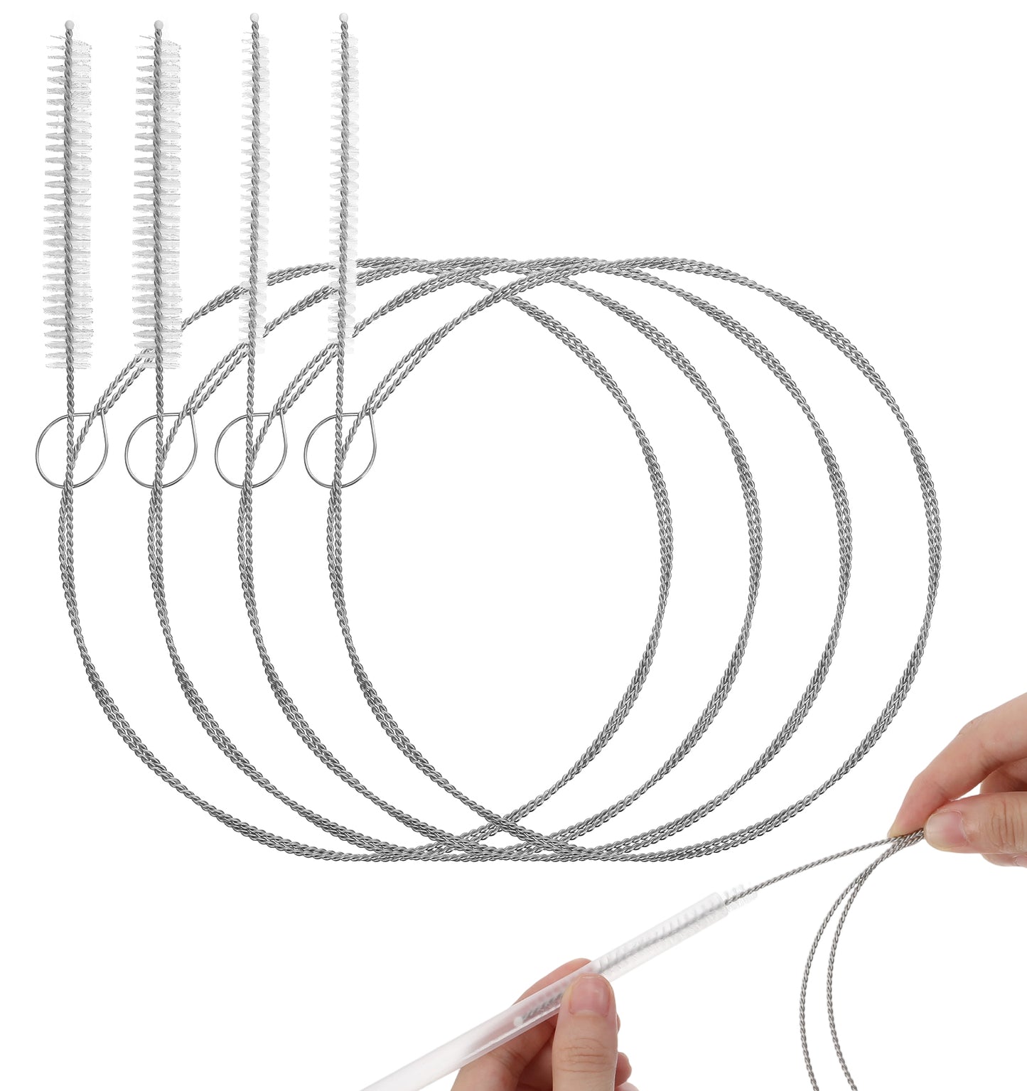 4pcs 39 Inches Extra Long Pipe Cleaners, Long Straw Cleaner Brush Tube Cleaning Brush for Kegerator Feeding Tube Teapot Spout Sunroof Drain Refrigerator Drain