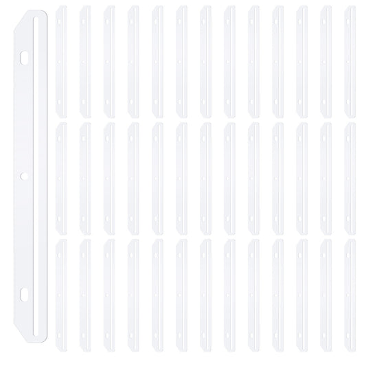 Teaaha 40 Pcs 3 Hole Punched Magazine Holders, 3 Ring Binder Insert Strips Translucent White Magazines Organizer for File Book Paper Magazine Collector