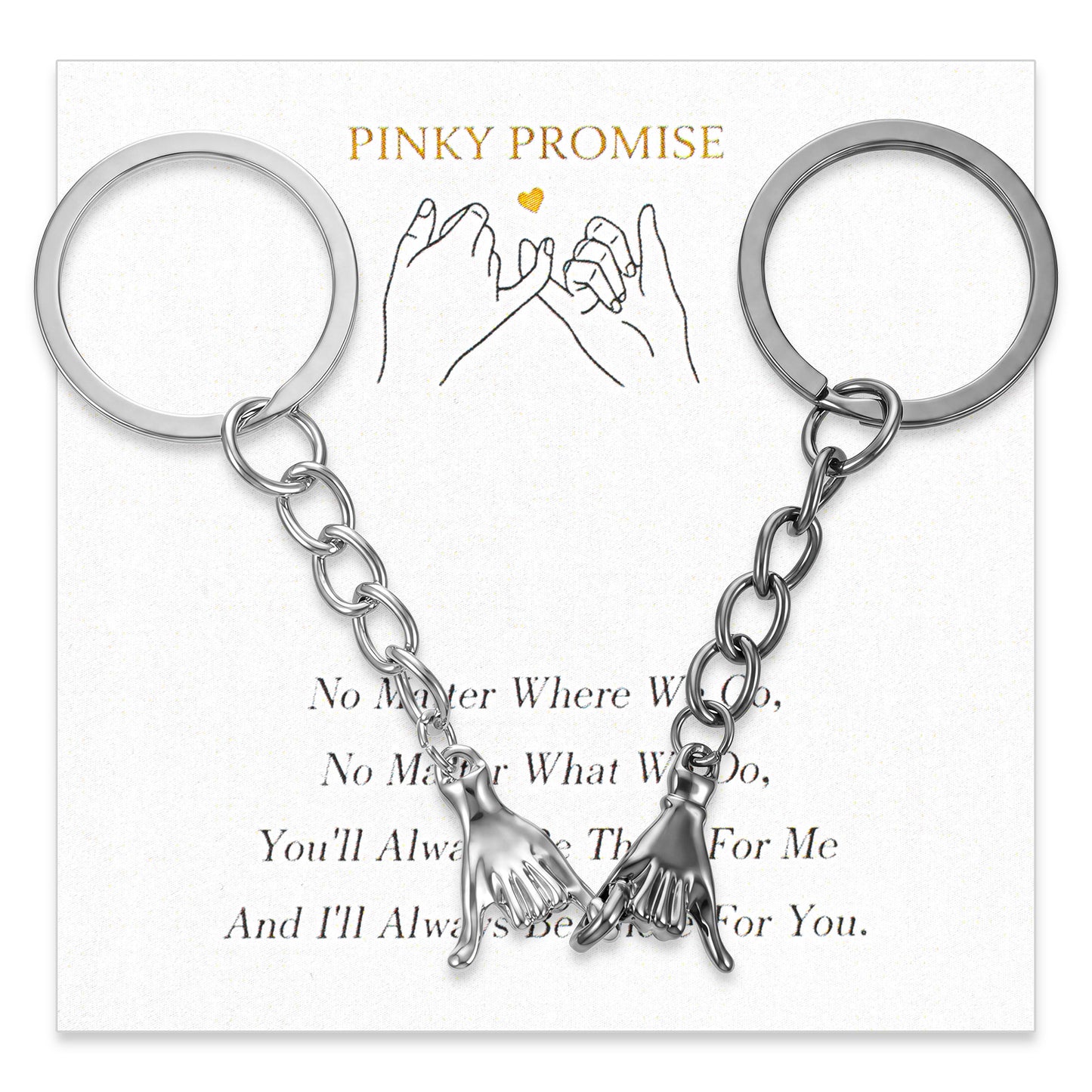 Ouligay Pinky Promise Keyring for Boyfriend Matching Couple Best Friends