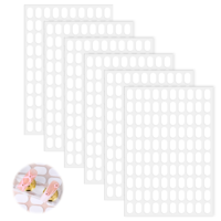 600PCS Nail Sticky Tabs Ultra-Thin Press on Nail Stickers Clear Jelly Nails Adhesive Tapes for Press Ons, Long-Lasting Double-Sided Waterproof Nails Glue Sticker, 6 Sheets