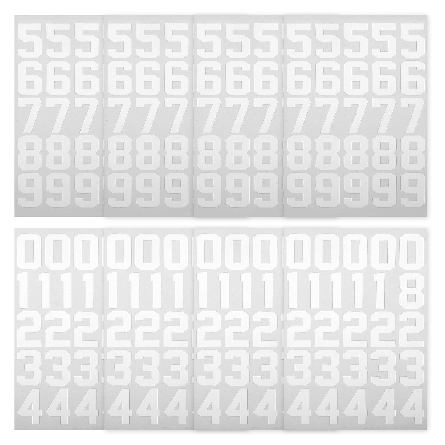204pcs Helmet Number Stickers - 1.25 Inch Vinyl Baseball Helmet Number Decals, Self Adhesive Sports Numbers, Waterproof Sports Numbers Stickers for Baseball, Hockey, Football, Lacrosse Helmets