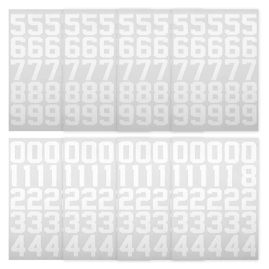 204pcs Helmet Number Stickers - 1.25 Inch Vinyl Baseball Helmet Number Decals, Self Adhesive Sports Numbers, Waterproof Sports Numbers Stickers for Baseball, Hockey, Football, Lacrosse Helmets