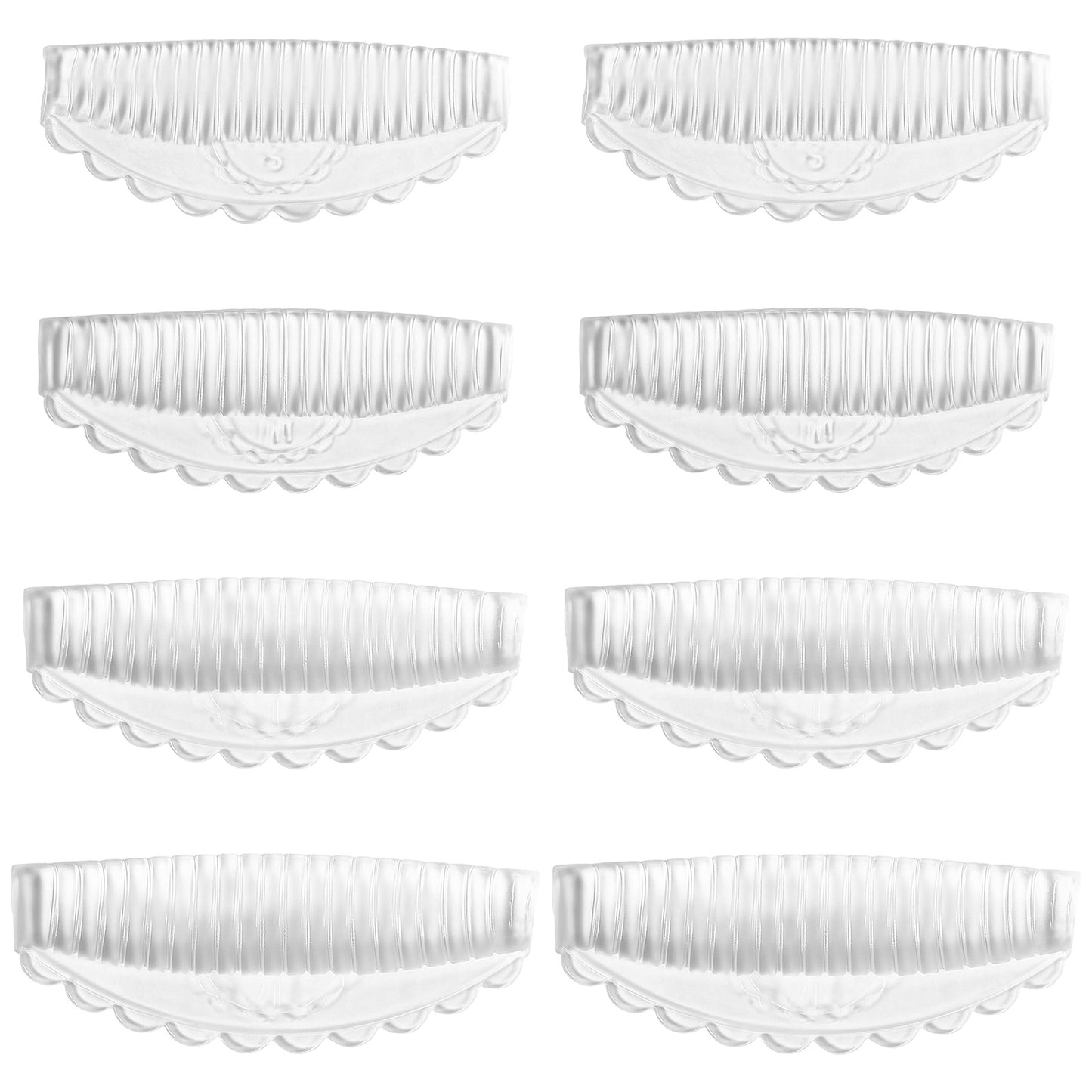 Ouligay 8 PCS Korean Lash Lift Pads 4 Sizes Flat Lash Lift Shields Self Adhesive Silicone Lash Lift Rods Lash Lifting Shields for Eyelash Perm Lamination Clear