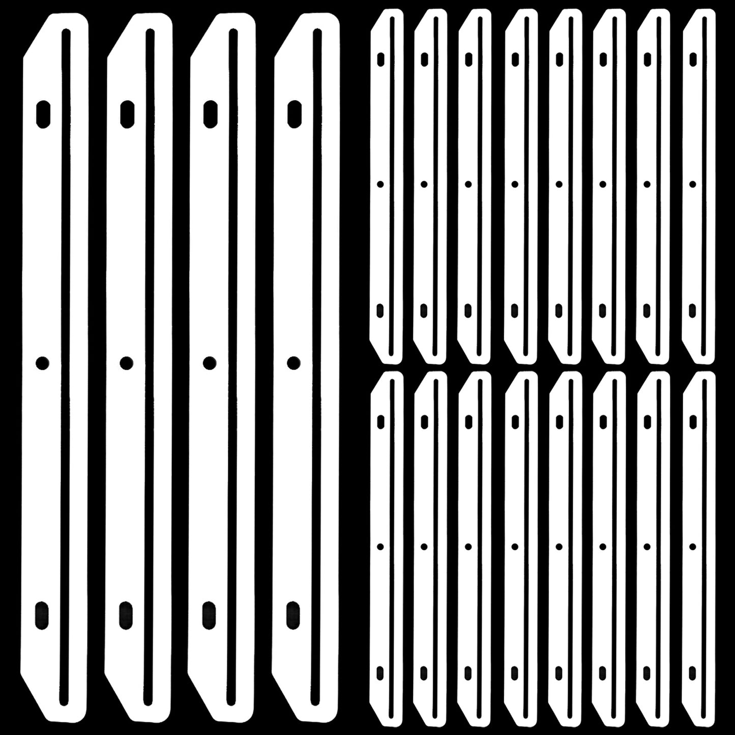 Ymapinc 24Pcs 3 Hole Magazine Binder Inserts Holder, Punched Magazine Organizer for Paper Files Books Documents Brochures Organizing - Translucent White