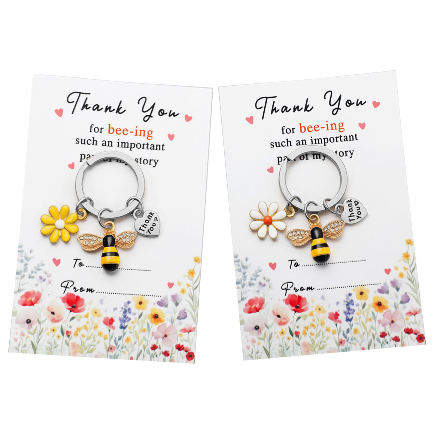 2pcs Thank You Teacher Gifts, Teacher Gifts Keychain for Back To School