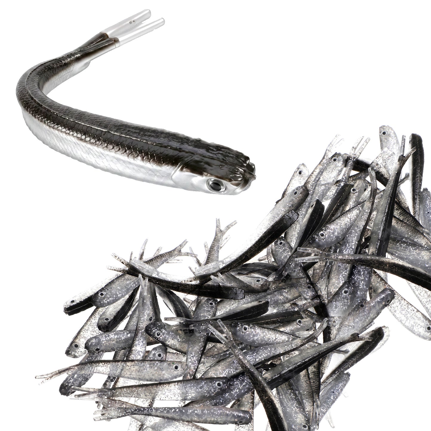 Matwsec 30PCS Soft Fishing Lure 7cm Soft Plastic Baits