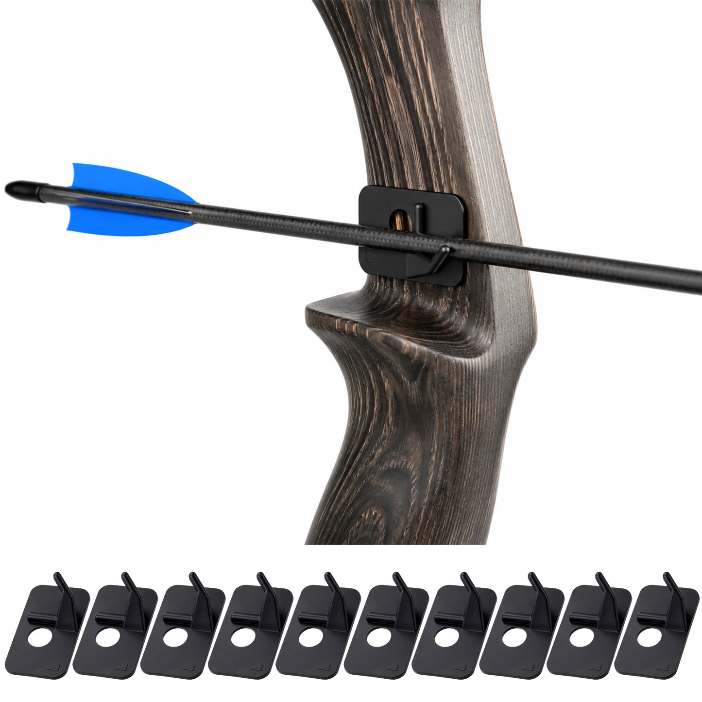 Ouligay 10Pcs Arrow Rest For Recurve Bow Plastic Recurve Bow Arrow Rest