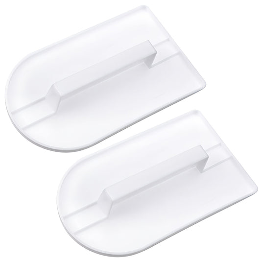 2 Pcs Fondant Smoother Plastic Cake Decoration Icing Smoother Paddle Professional Fondant Polisher Finisher White Fondants Smoothers Scraper Set for Cake Decorations Sculpting and Modeling Sugar Craft